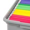 IRIS USA 3Pack Snap Tight Plastic File Organizer Box, Gray